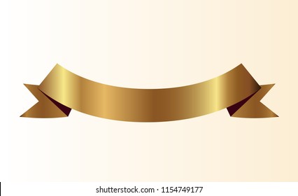 golden ribbons vector.