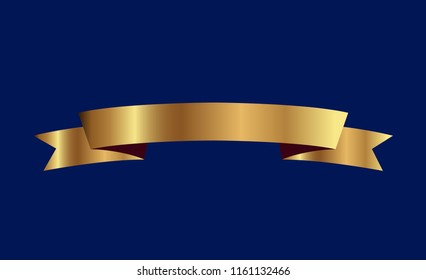 golden ribbons vector.