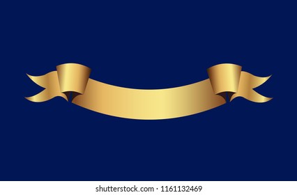 golden ribbons vector.