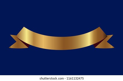 golden ribbons vector.