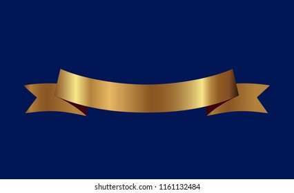 golden ribbons vector.
