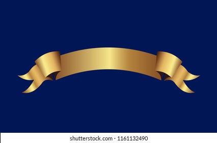 golden ribbons vector.