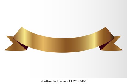 golden ribbons vector.