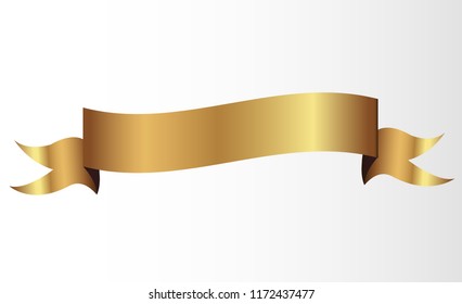 golden ribbons vector.