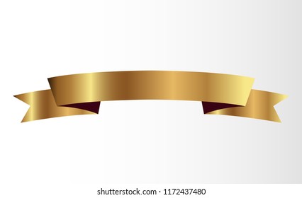 golden ribbons vector.