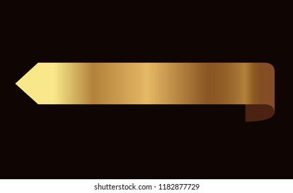 golden ribbons vector.