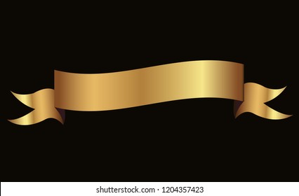 golden ribbons vector.