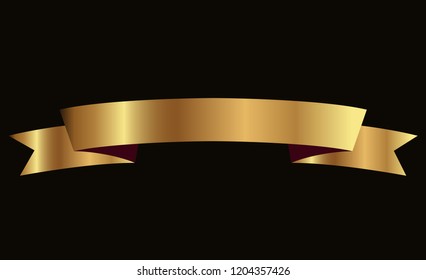 golden ribbons vector.