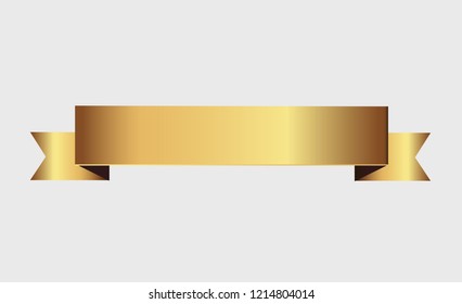 golden ribbons vector.