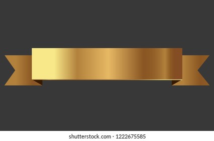 golden ribbons vector.