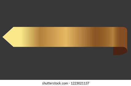 golden ribbons vector.