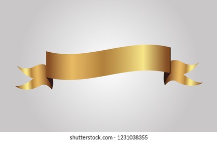 golden ribbons vector.