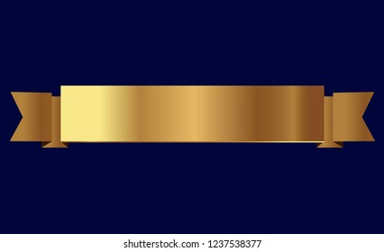 golden ribbons vector.