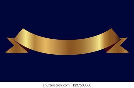 golden ribbons vector.