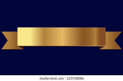 golden ribbons vector.