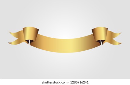golden ribbons vector.