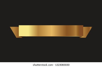 golden ribbons vector.