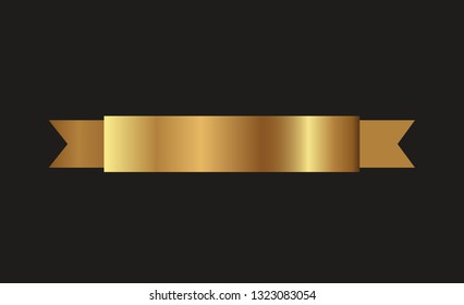 golden ribbons vector.
