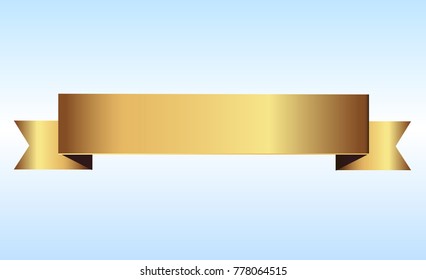 golden ribbons vector.