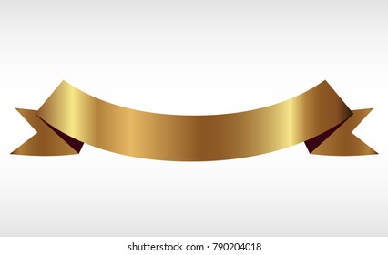 golden ribbons vector.