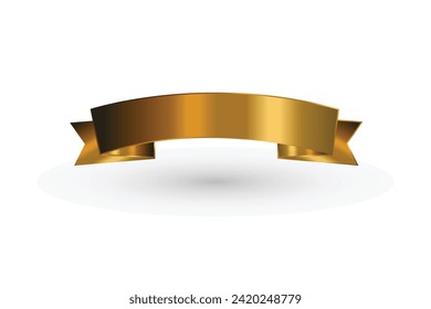 Golden ribon editable background free vector image