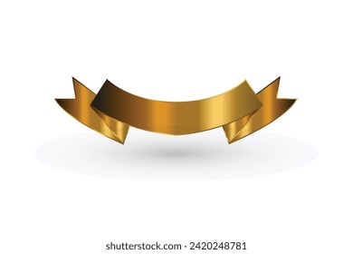 Golden ribon editable background free vector image