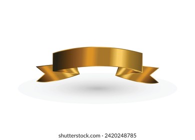 Golden ribon editable background free vector image