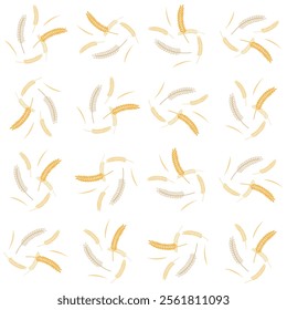 Golden rice pattern background for decoration
