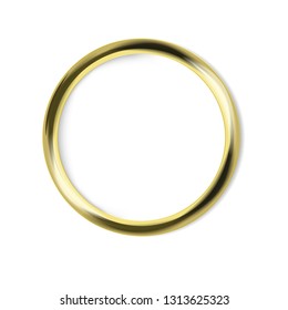 Golden ring 3d isolated on a white background