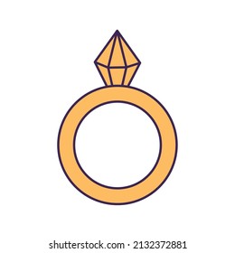 goldener Ring mit Diamant