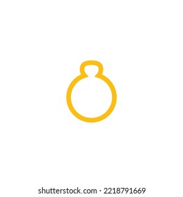 Golden ring isolated on white background