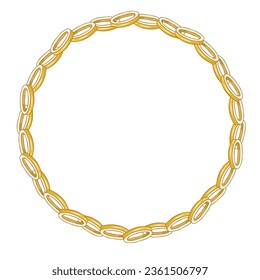 golden ring love wedding symbol round frame
