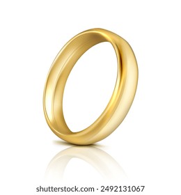 A golden ring. Vector illustration