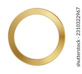 Golden ring vector illustration. Gold circle frame