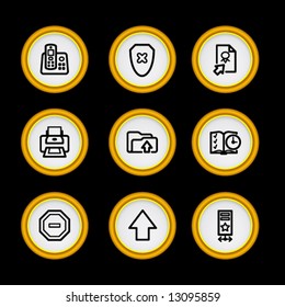 Golden ring web icons, set 4