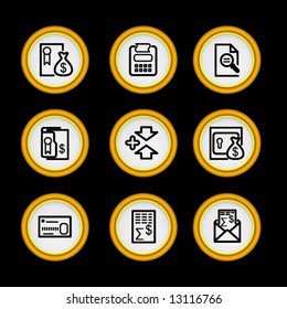 Golden ring web icons, set 14