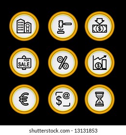 Golden ring web icons, set 25