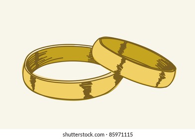 golden rings drawing