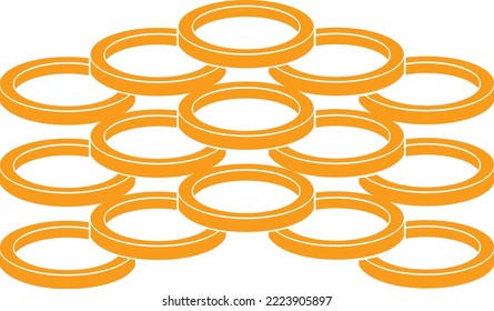 Golden Rings - (Editable file) Vector Illustration