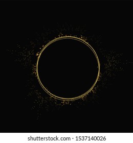 
Golden ring.Vector luxury sparkling frame.Christmas decoration.
