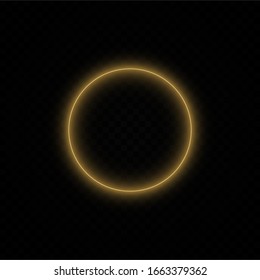 Golden ring.Vector luxury sparkling frame.Christmas decoration.