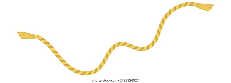 Elementos decorativos con curvas de cuerda dorada. Colección de curvas de cuerda dorada y bucles aislados sobre fondo blanco, Elementos de diseño decorativos para lujos, festivos y conceptos ornamentales.
