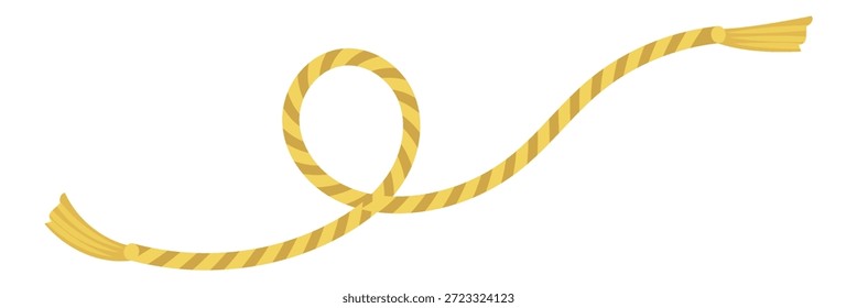 Elementos decorativos con curvas de cuerda dorada. Colección de curvas de cuerda dorada y bucles aislados sobre fondo blanco, Elementos de diseño decorativos para lujos, festivos y conceptos ornamentales.
