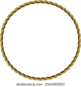 golden rope frame. round frame with gold rope