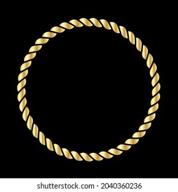 Golden Rope Patern Bracelet Frame in Vector 