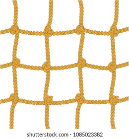 golden rope woven in frame. vector illustration
