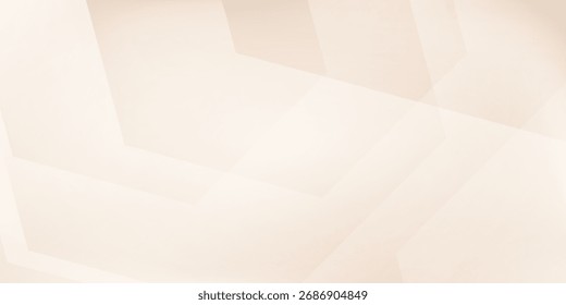 Golden rose abstract background with square shapes. Brown neutral gradient bg. Cream color backdrop with transparency lines. Vector illustration