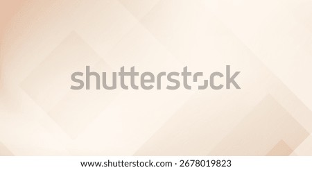 Golden rose abstract background with square shapes. Brown neutral gradient bg. Cream color backdrop with transparency lines. Vector illustration