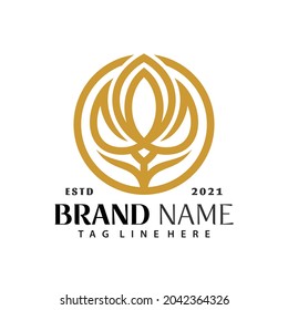 Golden Rose Logo Design, Creative Logos Designs Concept for Template