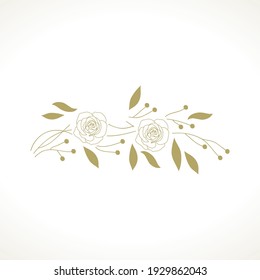 golden roses vector graphic design element